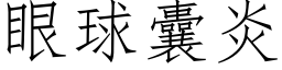 眼球囊炎 (仿宋矢量字庫)