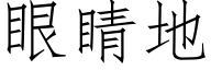 眼睛地 (仿宋矢量字庫)