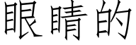 眼睛的 (仿宋矢量字庫)