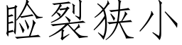 睑裂狭小 (仿宋矢量字库)