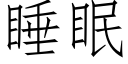 睡眠 (仿宋矢量字庫)