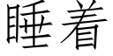 睡着 (仿宋矢量字庫)