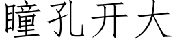 瞳孔開大 (仿宋矢量字庫)