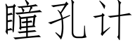 瞳孔計 (仿宋矢量字庫)