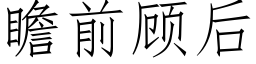 瞻前顾后 (仿宋矢量字库)