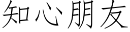 知心朋友 (仿宋矢量字庫)