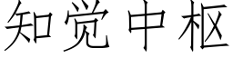 知覺中樞 (仿宋矢量字庫)