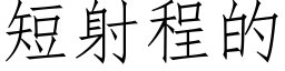 短射程的 (仿宋矢量字库)