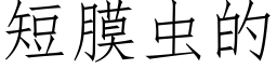 短膜虫的 (仿宋矢量字库)