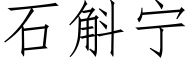 石斛宁 (仿宋矢量字库)