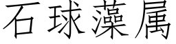 石球藻屬 (仿宋矢量字庫)