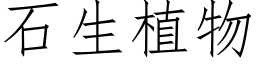 石生植物 (仿宋矢量字庫)