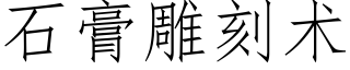 石膏雕刻術 (仿宋矢量字庫)