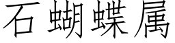 石蝴蝶屬 (仿宋矢量字庫)