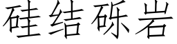 矽結礫岩 (仿宋矢量字庫)