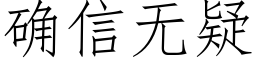 确信无疑 (仿宋矢量字库)