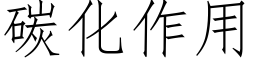 碳化作用 (仿宋矢量字库)