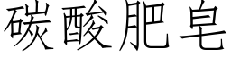 碳酸肥皂 (仿宋矢量字庫)