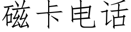 磁卡电话 (仿宋矢量字库)