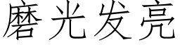 磨光發亮 (仿宋矢量字庫)