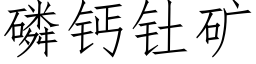 磷钙钍矿 (仿宋矢量字库)