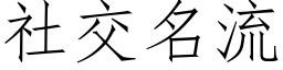 社交名流 (仿宋矢量字库)