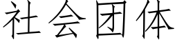 社会团体 (仿宋矢量字库)