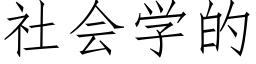 社会学的 (仿宋矢量字库)