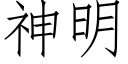 神明 (仿宋矢量字庫)