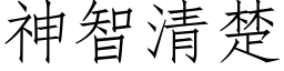 神智清楚 (仿宋矢量字库)