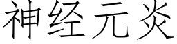 神经元炎 (仿宋矢量字库)