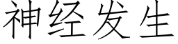 神經發生 (仿宋矢量字庫)