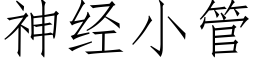 神經小管 (仿宋矢量字庫)