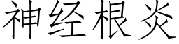 神经根炎 (仿宋矢量字库)