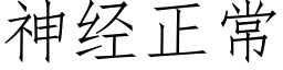 神经正常 (仿宋矢量字库)