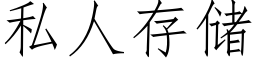 私人存储 (仿宋矢量字库)