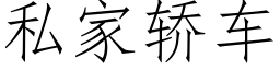 私家轿车 (仿宋矢量字库)