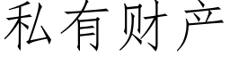 私有财产 (仿宋矢量字库)