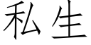 私生 (仿宋矢量字庫)