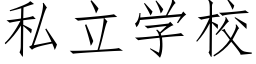 私立學校 (仿宋矢量字庫)