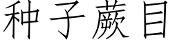 種子蕨目 (仿宋矢量字庫)