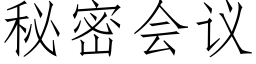 秘密会议 (仿宋矢量字库)