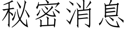 秘密消息 (仿宋矢量字库)