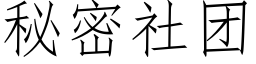 秘密社团 (仿宋矢量字库)