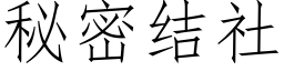 秘密結社 (仿宋矢量字庫)