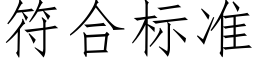 符合标准 (仿宋矢量字库)