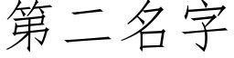 第二名字 (仿宋矢量字庫)