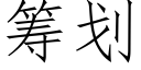 籌劃 (仿宋矢量字庫)