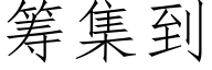 籌集到 (仿宋矢量字庫)