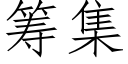 籌集 (仿宋矢量字庫)